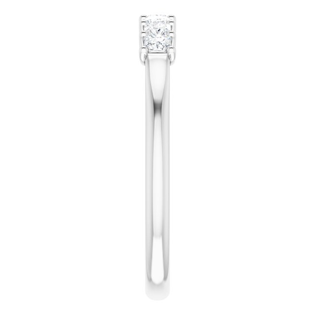 0.70 ct. Prong Set Princess Cut Diamond Wedding Band-VIRABYANI
